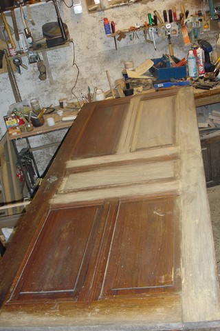 restauration de porte chêne